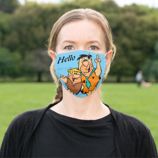 Barney Rubble and Fred Flintstone Adult Cloth Face Mask (Outside)