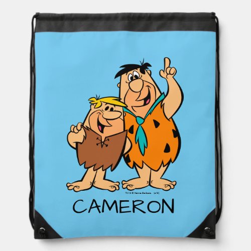 Barney Rubble and Fred Flintstone Drawstring Bag