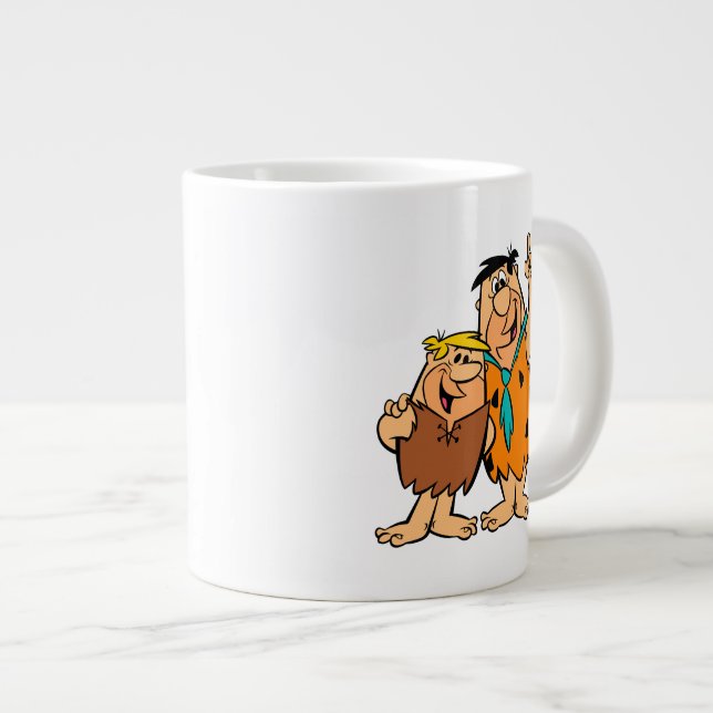 Barney Rubble and Fred Flintstone Giant Coffee Mug (Front Right)