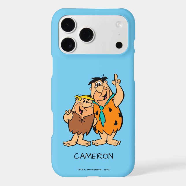 Barney Rubble and Fred Flintstone Iphone Case (Back)