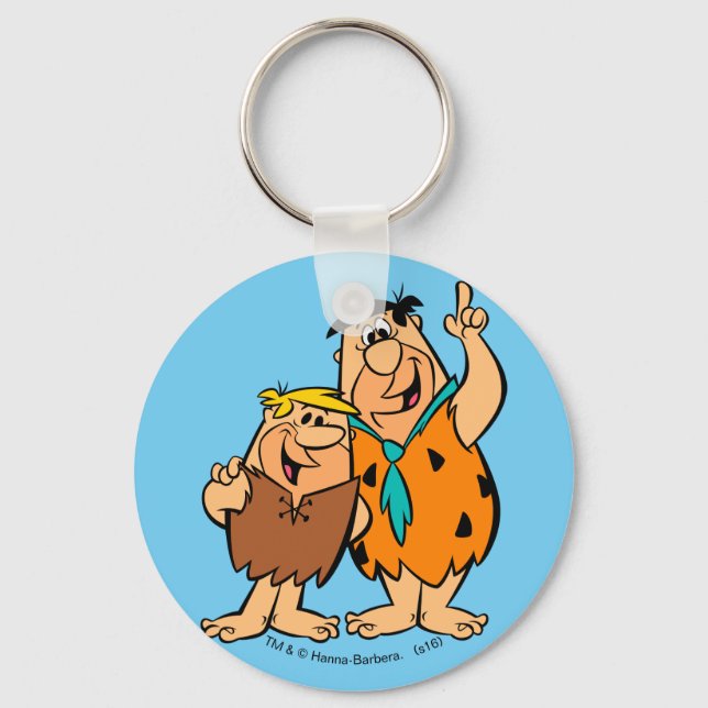 Barney Rubble and Fred Flintstone Keychain (Front)