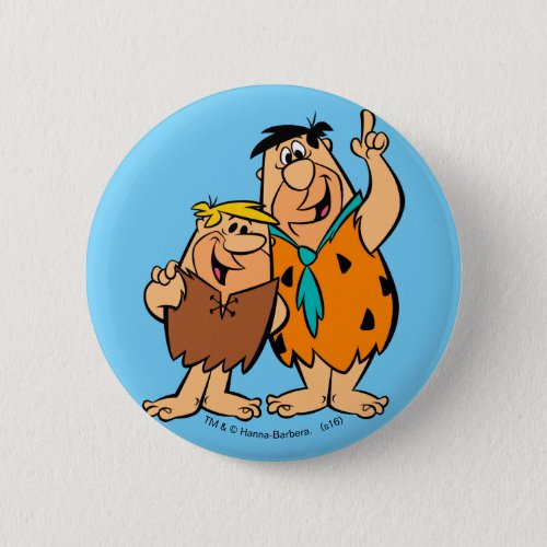 Barney Rubble and Fred Flintstone Pinback Button