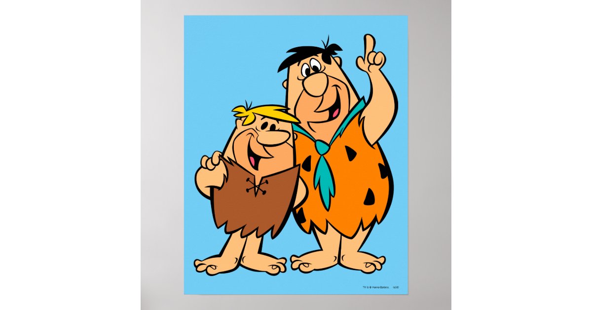 Barney Rubble And Fred Flintstone Poster