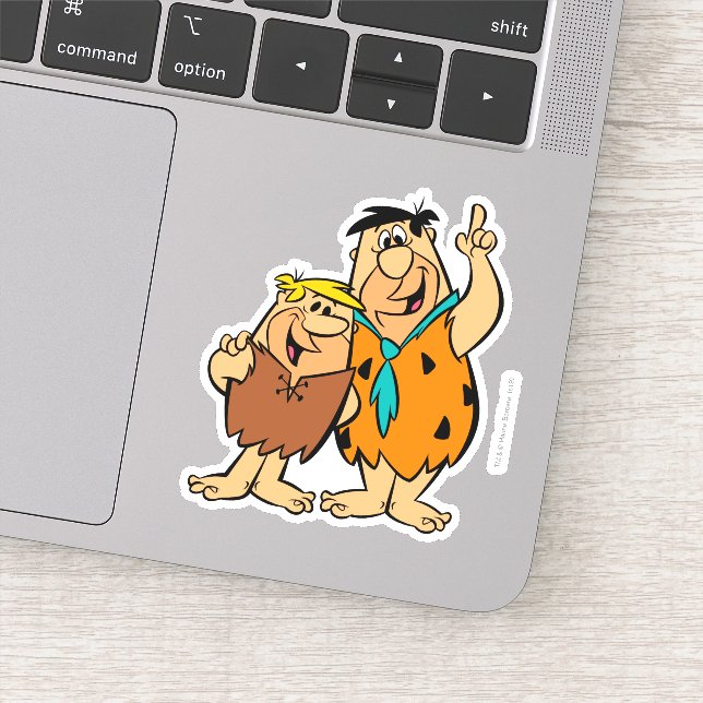 Barney Rubble and Fred Flintstone Sticker (Detail)