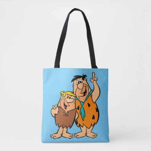 Barney Rubble and Fred Flintstone Tote Bag