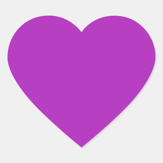  Barney (solid color)  Heart Sticker (Front)