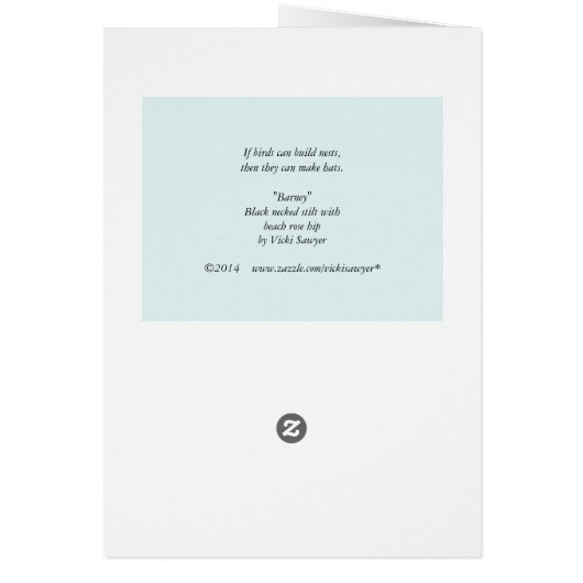 Barney the black necked stilt card (Back)