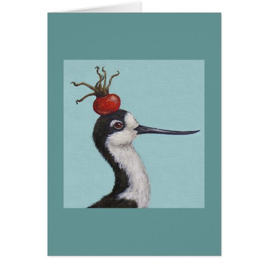 Barney the black necked stilt card (Front)