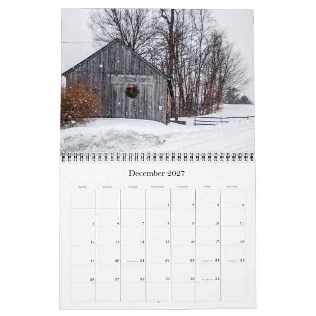 Barns of America Calendar (Dec 2027)