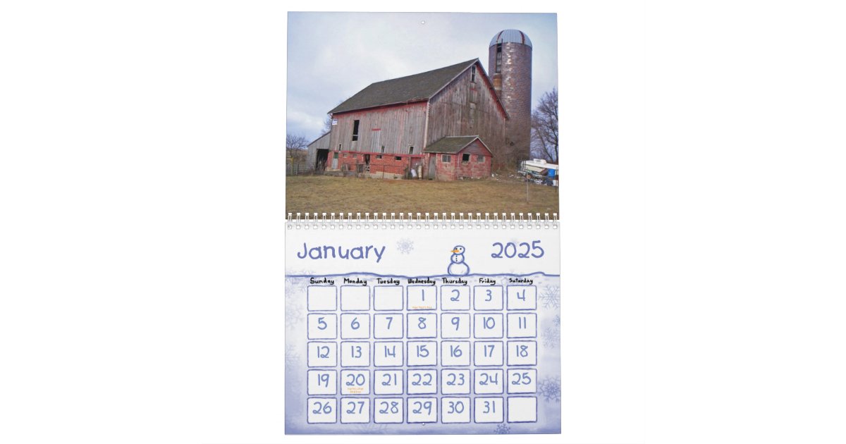 Barns of North Iowa Calendar Zazzle