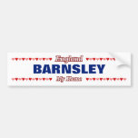 [ Thumbnail: Barnsley - My Home - England; Red & Pink Hearts Bumper Sticker ]