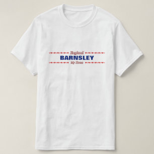 BARNSLEY - My Home - England; Red & Pink Hearts T-Shirt