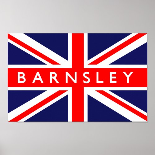 Barnsley UK Flag Poster