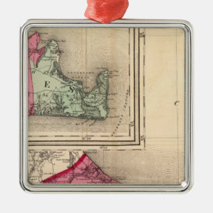 Barnstable, Dukes, Nantucket counties Metal Ornament