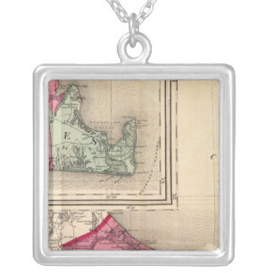 Barnstable, Dukes, Nantucket counties Silver Plated Necklace