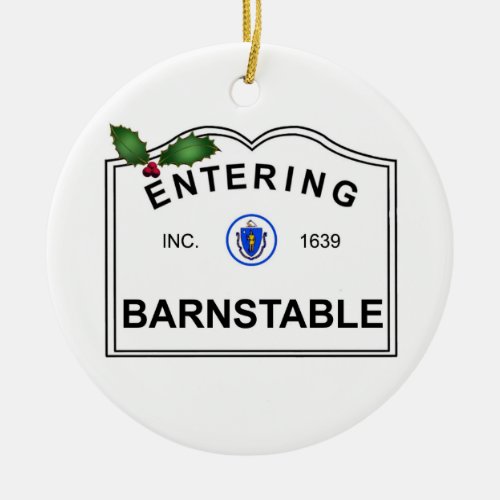 Barnstable MA Ceramic Ornament