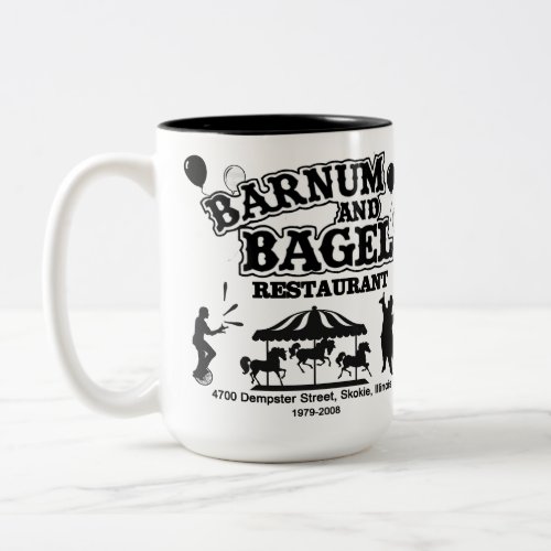 Barnum and Bagel Restaurant Skokie Illinois Two_Tone Coffee Mug