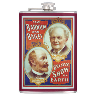 Barnum and Bailey Circus Greatest Show on Earth Hip Flask