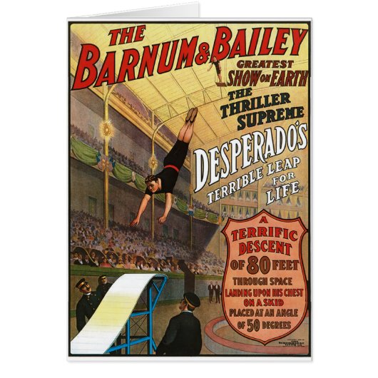 Barnum and Bailey Desperado's Leap for Life Cards (Front)