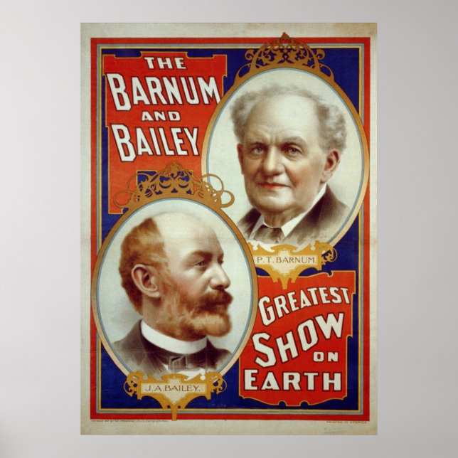Barnum and Bailey Print or Poster (Front)