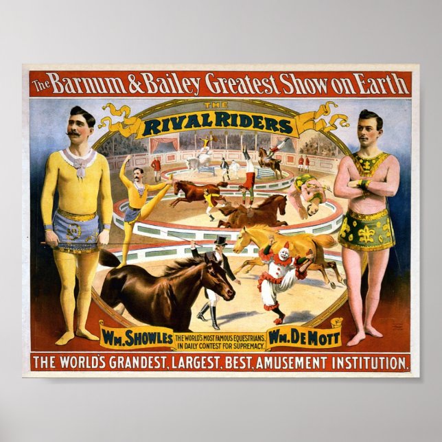 Barnum and Bailey - Rival Riders Poster (Front)