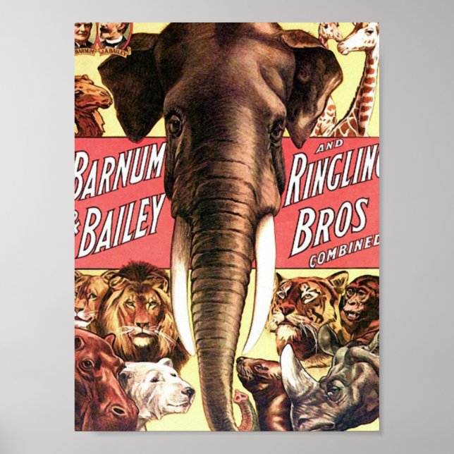 Barnum & Bailey and Ringling Bros Combined - Eleph Poster (Front)