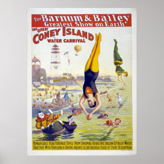 Barnum & Bailey Coney Island Circus Advertisement Poster