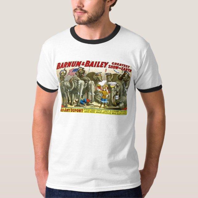 Barnum & Bailey Elephants Poster Advertisement T-Shirt (Front)