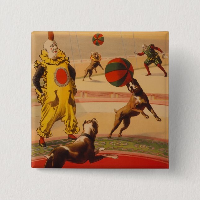 Barnum & Bailey - Marvelous Football Dogs Pinback Button (Front)
