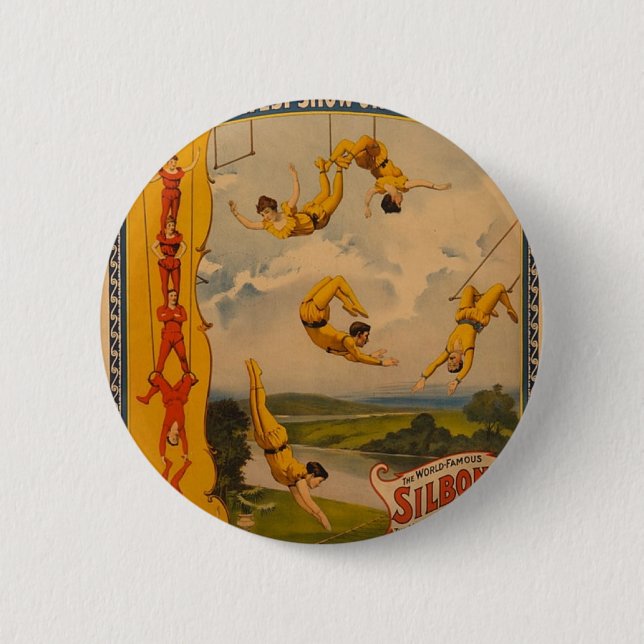 Barnum & Bailey / Trapeze Artists Pinback Button (Front)