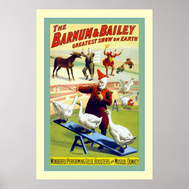 Barnum & Bailey ~ Vintage Circus Poster (Front)