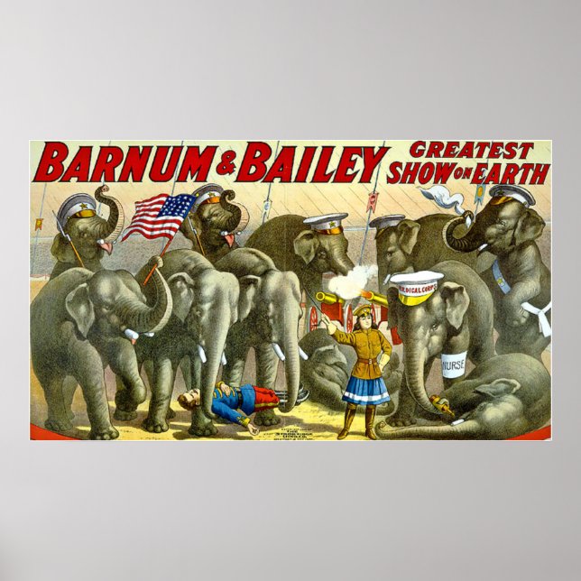 Barnum Bailey Vintage Elephants Poster (Front)