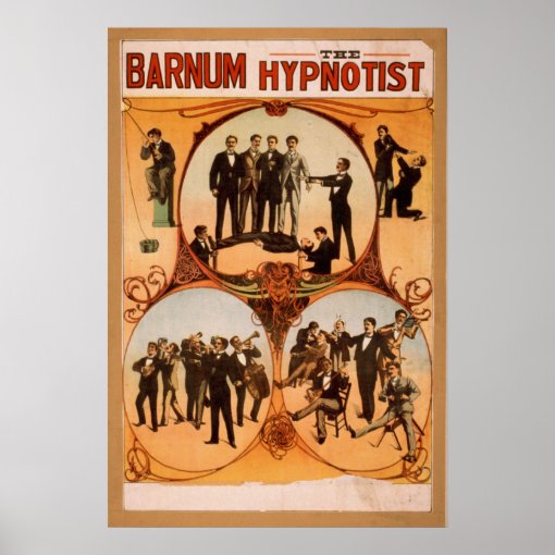 BARNUM The Hypnotist VAUDEVILLE Poster | Zazzle