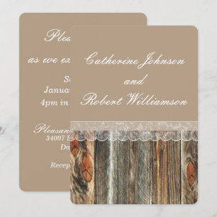 Barnwood and Lace Country Wedding Custom Template