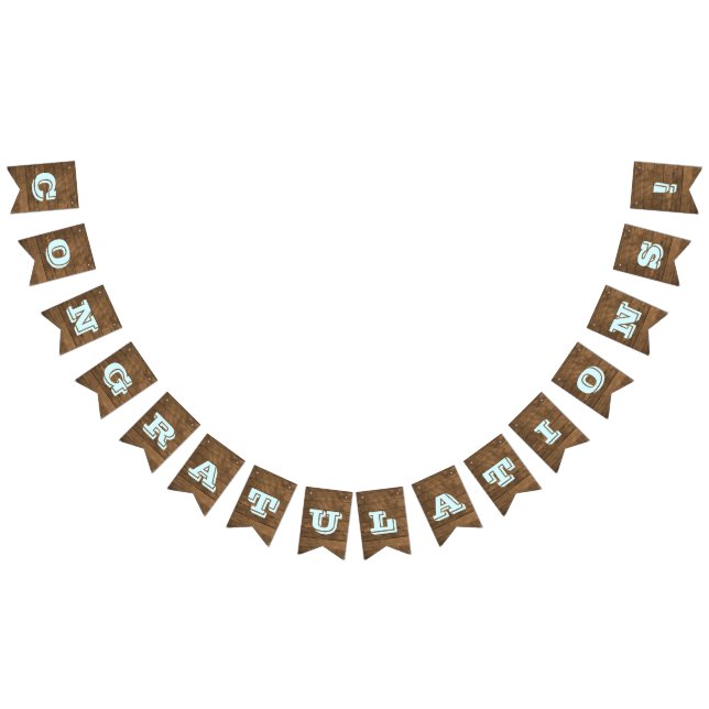 Barnwood Aqua Customizable All Occasion Banner (All)