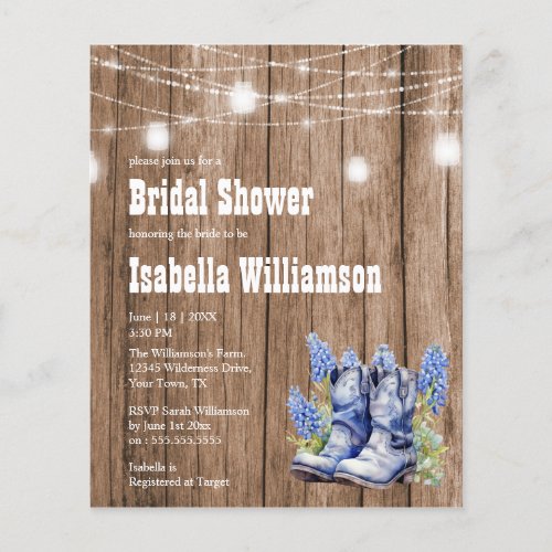 Barnwood   Blue Bonnet Bridal Shower