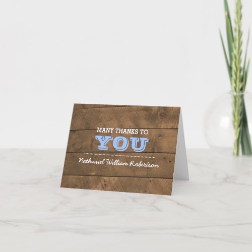 Barnwood Blue Confirmation Thank You Note