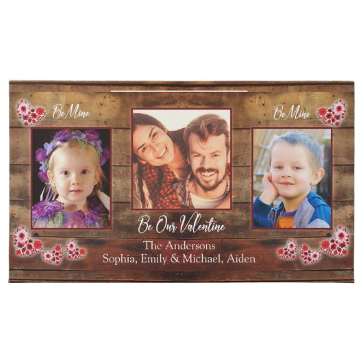 Barnwood floral hearts | Valentines Chocolate (Front)