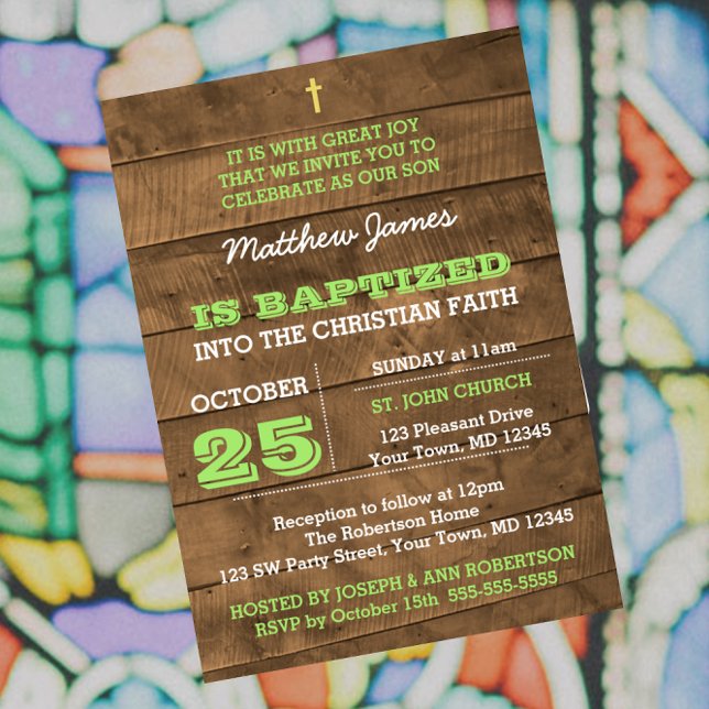 Barnwood Green Baptism Invitation (Creator Uploaded)