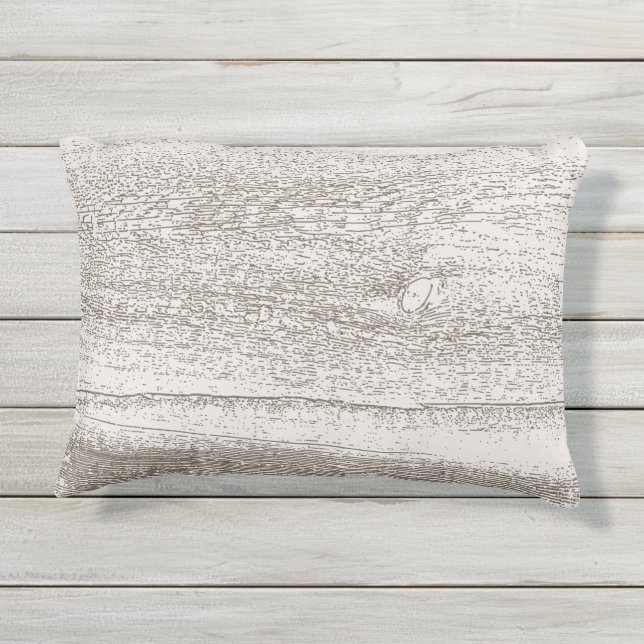 Barnwood Home Decor Outdoor Pillow (Back)
