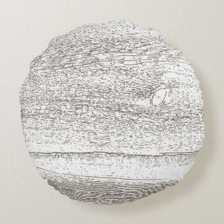 Barnwood Home Decor Round Pillow