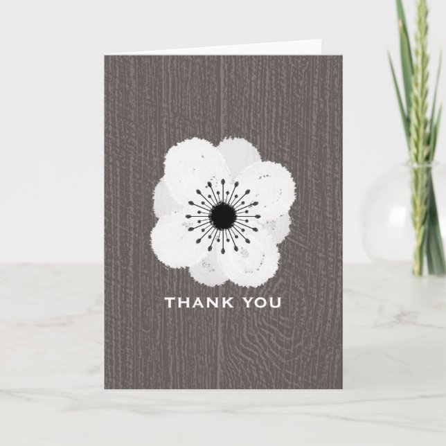 Barnwood Inspired French Anemone Thank You (Front)