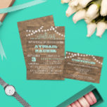Barnwood Lights Teal B"H Bat Mitzvah Invitation<br><div class="desc">These casual chic invitations are perfect for any Bat Mitzvah celebration. Each line of text is fully customizable to say just what you want! Coordinating products available.</div>