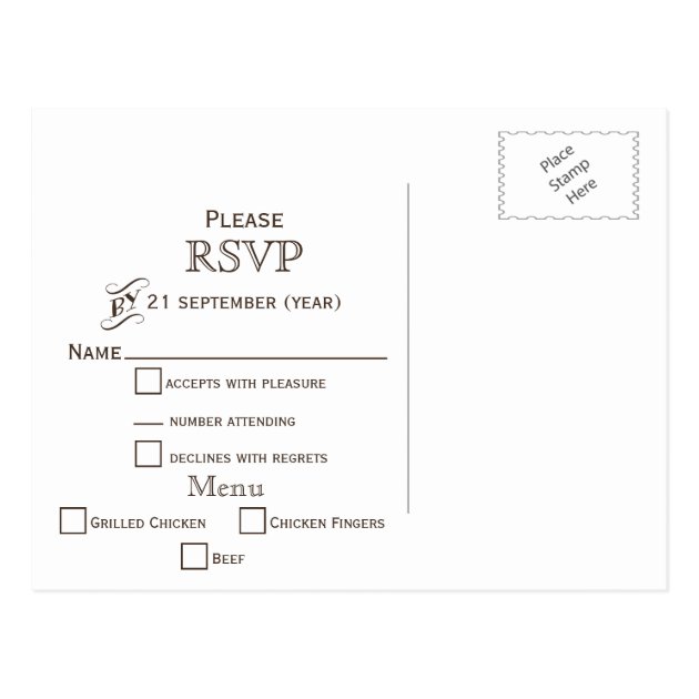 Barnwood Mason Jars Fall Wedding RSVP Postcard