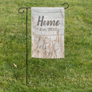 Barnwood Monogram Home Garden Flag