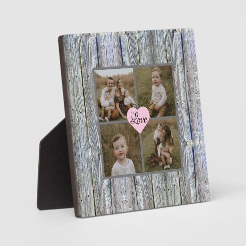 Barnwood Personalized photo Best Mom ever  Plaque