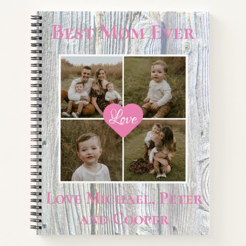 Barnwood Personalized photo Best Mom ever  Scented Notebook