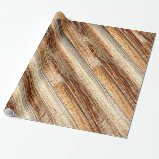 Barnwood Print Wrapping Paper (Unrolled)