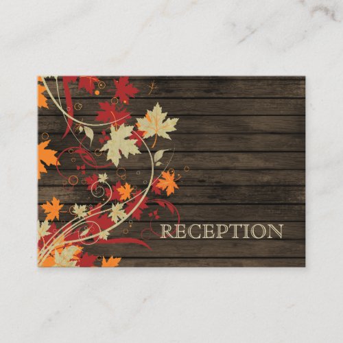 Barnwood Rustic fall  wedding reception invite