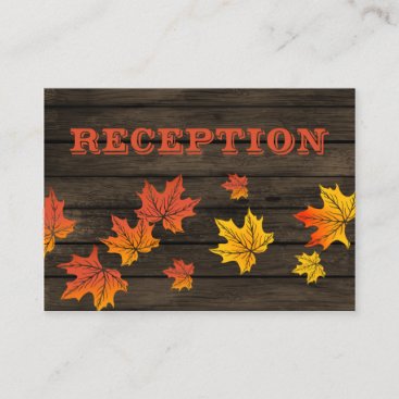 Barnwood Rustic Fall wedding reception invite